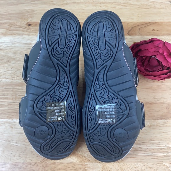 Jambu JBU Sport Grey Wildflower Two Strap Slide Sandal, 6.5M - Picture 6 of 8